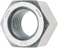 Value Collection - 1-3/8 - 6 UNC Steel Right Hand Hex Nut - 2-1/16" Across Flats, 1.206" High, Zinc Clear Finish - Exact Tool & Supply
