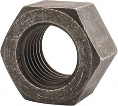 Value Collection - 2 - 4-1/2 UNC Steel Right Hand Hex Nut - 3-1/8" Across Flats, 1-23/32" High, Uncoated - Exact Tool & Supply