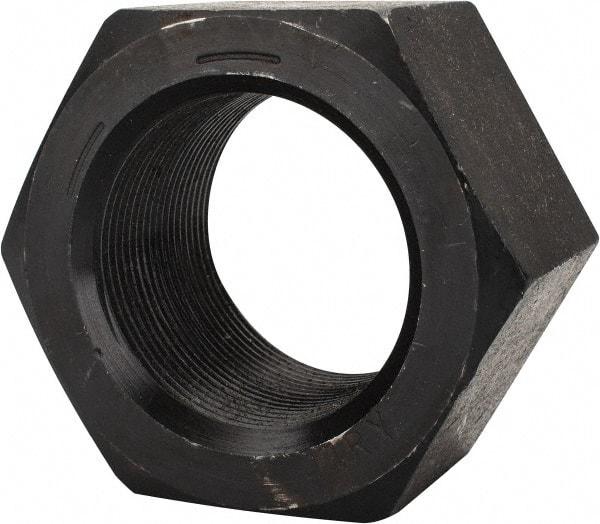 Value Collection - 2-12 UN Steel Right Hand Hex Nut - 3-1/8" Across Flats, 1-23/32" High, Uncoated - Exact Tool & Supply