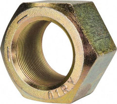 Value Collection - 2-12 UN Steel Right Hand Hex Nut - 3-1/8" Across Flats, 1-23/32" High, Zinc Yellow Dichromate Finish - Exact Tool & Supply