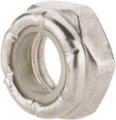 Value Collection - 3/8-16 UNC 18-8 Hex Lock Nut with Nylon Insert - 9/16" Width Across Flats, 17/64" High, Uncoated - Exact Tool & Supply