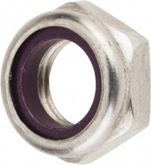 Value Collection - 1/2-20 UNF 18-8 Hex Lock Nut with Nylon Insert - 3/4" Width Across Flats, 5/16" High, Uncoated - Exact Tool & Supply