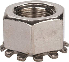 Value Collection - 3/8-24, 0.391" High, Uncoated, Stainless Steel Hex Nut with External Tooth Washer - 21/32" Washer Diam, 9/16" Width Across Flats, Grade 18-8 - Exact Tool & Supply