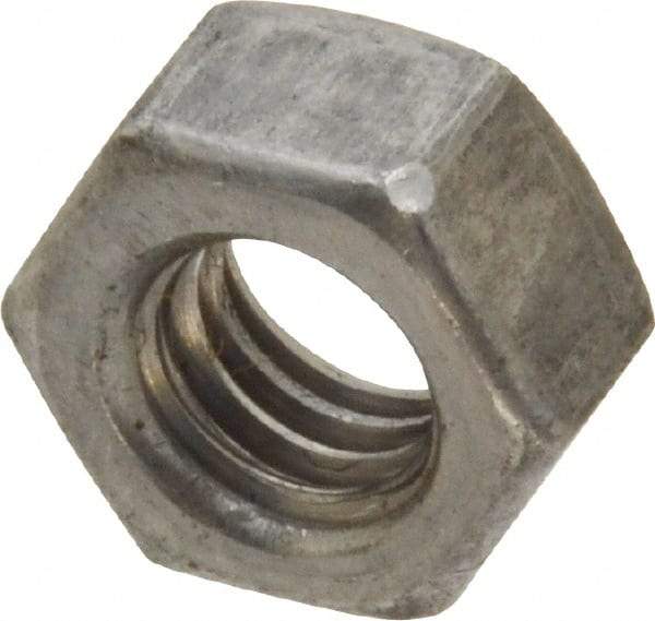 Value Collection - 5/16-18 UNC Steel Right Hand Hex Nut - 1/2" Across Flats, 17/64" High, Uncoated - Exact Tool & Supply