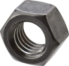 Value Collection - 3/8-16 UNC Steel Right Hand Hex Nut - 9/16" Across Flats, 21/64" High, Uncoated - Exact Tool & Supply