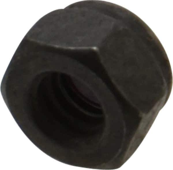 Value Collection - 1/4-20 UNC Grade 8 Hex Lock Nut with Nylon Insert - 7/16" Width Across Flats, 5/16" High, Uncoated - Exact Tool & Supply