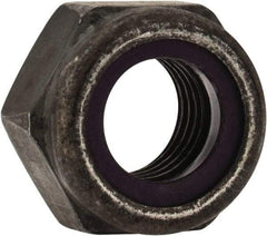 Value Collection - 5/16-24 UNF Grade 8 Hex Lock Nut with Nylon Insert - 1/2" Width Across Flats, 11/32" High, Uncoated - Exact Tool & Supply