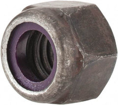 Value Collection - 3/8-16 UNC Grade 8 Hex Lock Nut with Nylon Insert - 9/16" Width Across Flats, 29/64" High, Uncoated - Exact Tool & Supply