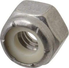 Value Collection - 1/4-20 UNC 316 Hex Lock Nut with Nylon Insert - 7/16" Width Across Flats, 5/16" High - Exact Tool & Supply