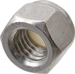 Value Collection - 1/2-13 UNC 316 Hex Lock Nut with Nylon Insert - 3/4" Width Across Flats, 19/32" High, Uncoated - Exact Tool & Supply