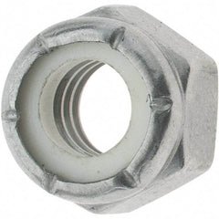 Value Collection - 5/16-18 UNC 316 Hex Lock Nut with Nylon Insert - 1/2" Width Across Flats, 11/32" High - Exact Tool & Supply