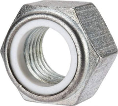Value Collection - M30x3.50 Metric Coarse Grade 10 Hex Lock Nut with Nylon Insert - 30mm High, Zinc-Plated Finish - Exact Tool & Supply