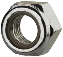 Value Collection - M14x1.50 Metric Fine Grade 8 Hex Lock Nut with Nylon Insert - 14mm High, Zinc-Plated Finish - Exact Tool & Supply