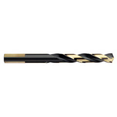 Titan USA - Maintenance Drill Bits; Drill Bit Size (Decimal Inch): 0.5000 ; Drill Bit Size (Inch): 1/2 ; Drill Point Angle: 135 ; Drill Bit Material: High Speed Steel ; Drill Bit Finish/Coating: Black Oxide; Gold ; Shank Type: Straight - Exact Tool & Supply