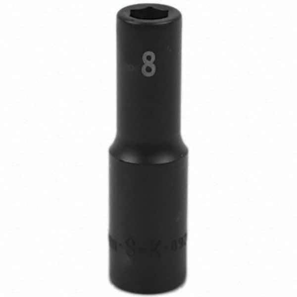 SK - Impact Socket - 3/8"DR 8MM DEEP IMPACT SOCKET - Exact Tool & Supply