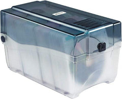 innovera - 1 Compartment, 6.4 Inch Wide x 11-3/4 Inch Deep x 6.6 Inch High, CD/DVD Storage Case - Plastic, Clear and Smoke - Exact Tool & Supply
