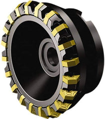 Sandvik Coromant - 80mm Cut Diam, 27mm Arbor Hole, 6mm Max Depth of Cut, 60° Indexable Chamfer & Angle Face Mill - 12 Inserts, HNEF 090508 Insert, Right Hand Cut, Through Coolant, Series CoroMill S-60 - Exact Tool & Supply