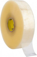 3M - 72mm x 914m Clear Rubber Adhesive Sealing Tape - Polypropylene Film Backing, 2.5 mil Thick, 30 Lb Tensile Strength, Series 373 - Exact Tool & Supply
