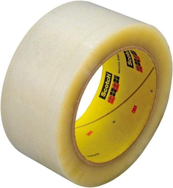 3M - 36mm x 50m Clear Rubber Adhesive Sealing Tape - Polyester Film Backing, 3.4 mil Thick, 67 Lb Tensile Strength, Series 355 - Exact Tool & Supply