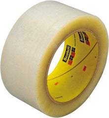 3M - 36mm x 50m Clear Rubber Adhesive Sealing Tape - Polyester Film Backing, 3.4 mil Thick, 67 Lb Tensile Strength, Series 355 - Exact Tool & Supply