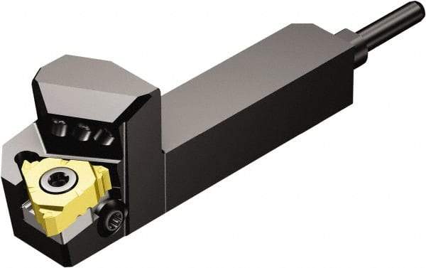 Sandvik Coromant - External Thread, Right Hand Cut, 5/8" Shank Width x 5/8" Shank Height Indexable Threading Toolholder - 2.7559" OAL, 266.RG-16.. Insert Compatibility, QS-266RFA..HP Toolholder, Series CoroThread 266 - Exact Tool & Supply