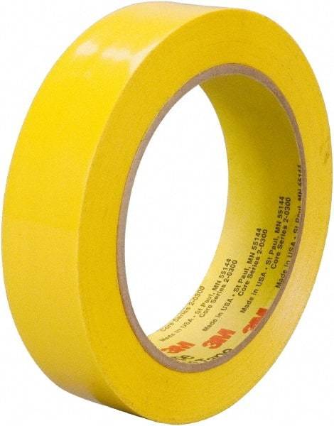 3M - 36 Yds. x 2", Yellow Polyethylene Film Tape - 483 Series, 5 mil Thick, 10 Lb./Inch Tensile Strength - Exact Tool & Supply