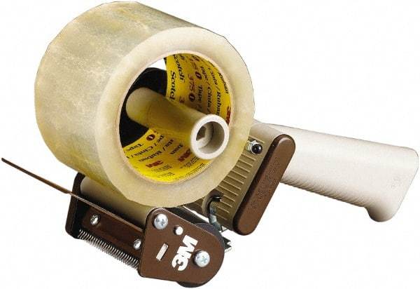 3M - 3" Wide, Pistol Grip Style, Handheld Tape Dispenser - For Use with Box Sealing Tape - Exact Tool & Supply