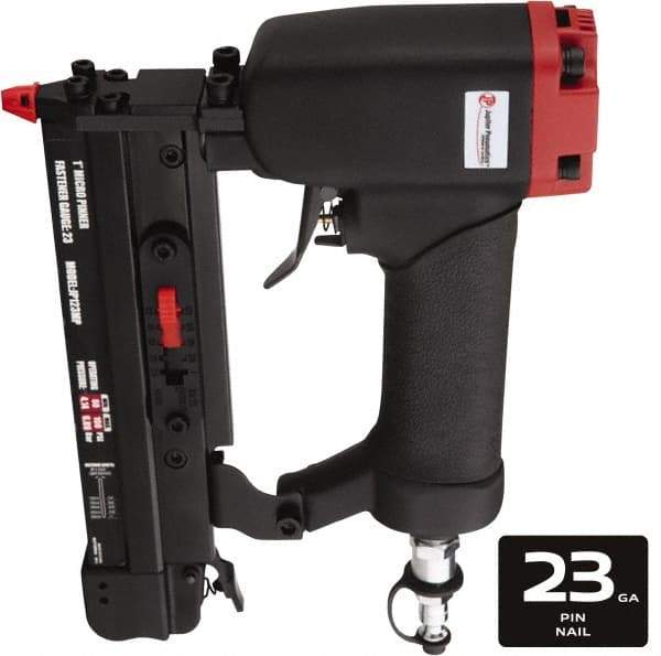 Value Collection - 1/2 to 1" Nail Length, 0.025" Nail Diam, 23 Gauge Micro Pin Air Nailer - 60 to 110 psi - Exact Tool & Supply