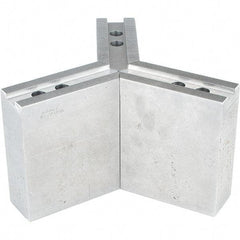 Abbott Workholding Products - 12" & Up Chuck Capacity, 1.5mm x 60° Serrated Attachment, Square Soft Lathe Chuck Jaw - 3 Jaws, Steel, 1.1811" Btw Mount Hole Ctrs, 5-1/2" Long x 2" Wide x 6" High, 0.8268" Groove, 0.6299" & 16mm Fastener - Exact Tool & Supply