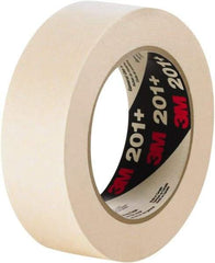 3M - 48mm Wide x 60 Yd Long Tan Paper Masking Tape - Series 201+, 4.4 mil Thick, 19 In/Lb Tensile Strength - Exact Tool & Supply