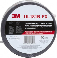 3M - 48mm x 120 Yds Silver Foil Tape - 3.1 mil, Acrylic Adhesive, Series 3350 - Exact Tool & Supply