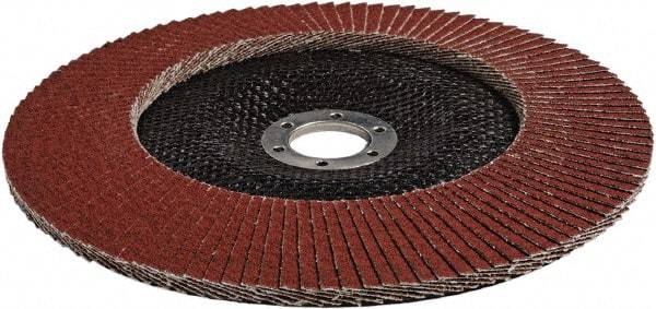 3M - 60 Grit, 7" Disc Diam, 5/8-11 Center Hole, Type 29 Ceramic Flap Disc - 13,300 Max RPM, Cloth Backing, Arbor Attaching System, Coated - Exact Tool & Supply