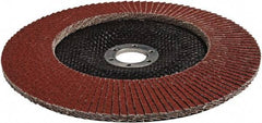 3M - 60 Grit, 7" Disc Diam, 5/8-11 Center Hole, Type 29 Ceramic Flap Disc - 13,300 Max RPM, Cloth Backing, Arbor Attaching System, Coated - Exact Tool & Supply