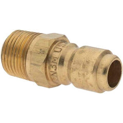 Parker - 3/8-18 NPTF Brass Hydraulic Hose Coupler - -6 Hose Size, 3/8" Hose Diam - Exact Tool & Supply