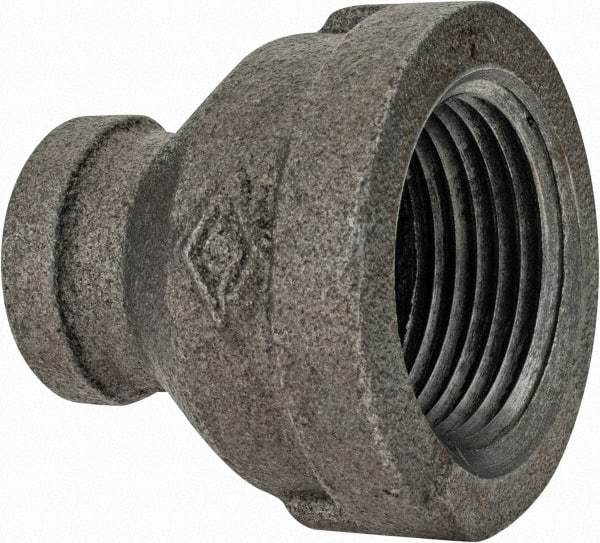 Value Collection - Class 150, 1 x 3/8" Black Pipe Reducing Bushing - Threaded, Malleable Iron - Exact Tool & Supply