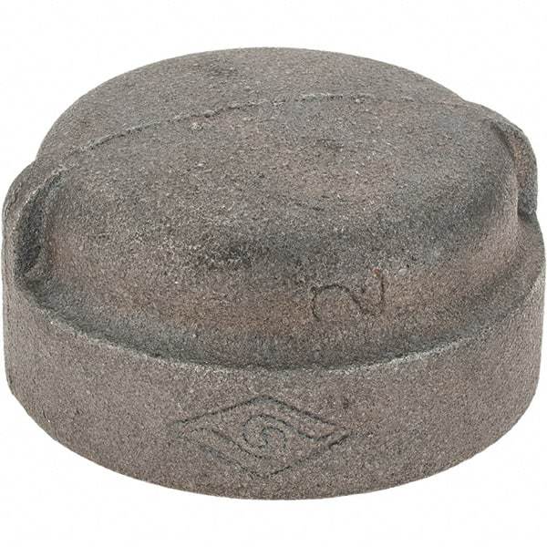Value Collection - Size 2", Class 300, Malleable Iron Black Pipe End Cap - 300 psi, Threaded End Connection - Exact Tool & Supply