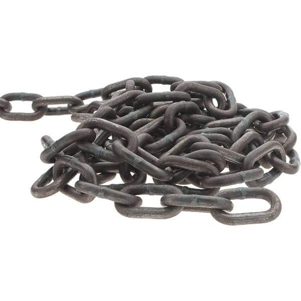 Peerless Chain - 1/4" Welded High Test Chain - 5,400 Lb Capacity, Grade 40, 134' Long, Hot Galvanized Finish - Exact Tool & Supply