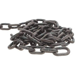 Peerless Chain - 1/4" Welded High Test Chain - 5,400 Lb Capacity, Grade 40, 134' Long, Hot Galvanized Finish - Exact Tool & Supply