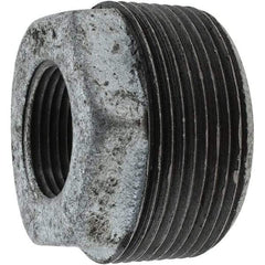 Value Collection - Class 150, 1-1/2 x 3/4" Galvanized Pipe Hex Bushing - Threaded, Malleable Iron - Exact Tool & Supply