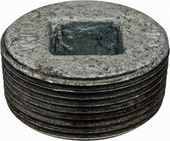 Value Collection - Size 1-1/2", Class 150, Malleable Iron Galvanized Pipe Countersunk Plug - 150 psi, Threaded End Connection - Exact Tool & Supply