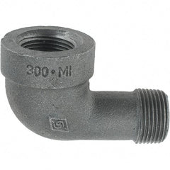 Value Collection - Size 3/4", Class 300, Malleable Iron Black Pipe 90° Street Elbow - 300 psi, Threaded End Connection - Exact Tool & Supply