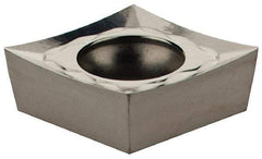 Iscar - CCGT3-0 AS Grade IC20 Carbide Turning Insert - Uncoated, 80° Diamond, 3/8" Inscr Circle, 5/32" Thick, 0.0079" Corner Radius - Exact Tool & Supply