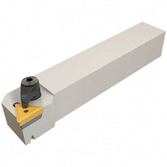 Iscar - CTGP, Left Hand Cut, 12mm Shank Height x 12mm Shank Width, Neutral/Positive Rake Indexable Turning Toolholder - 80mm OAL, TP..1103.. Insert Compatibility, Series Isoturn - Exact Tool & Supply