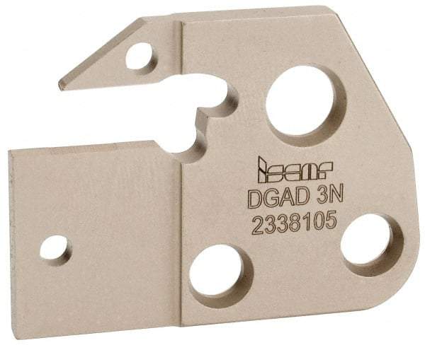 Iscar - 1.1811" Blade Height, 0.1575" Blade Width, 1.6339" OAL, Neutral Cut, Double End Indexable Cut-Off Blade - DGAD Blade - Exact Tool & Supply