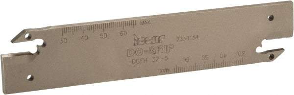 Iscar - 1.2598" Blade Height, 0.2047" Blade Width, 5.9055" OAL, Neutral Cut, Double End Indexable Cut-Off Blade - DGFH Blade - Exact Tool & Supply