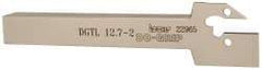 Iscar - DGT, Left Hand Cut, 1.38" Max Workpc Diam, DG. 1.., DG. 2.. Insert, Indexable Cutoff Toolholder - 1/2" Shank Width, 1/2" Shank Height, 4-1/2" OAL - Exact Tool & Supply