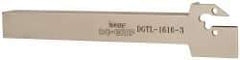 Iscar - DGT, Left Hand Cut, 1.38" Max Workpc Diam, DG. 1.., DG. 3.. Insert, Indexable Cutoff Toolholder - 16mm Shank Width, 16mm Shank Height, 150mm OAL - Exact Tool & Supply