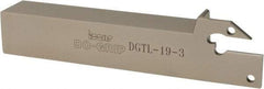 Iscar - 0.118" Min Groove Width, 4-1/2" OAL, Left Hand Indexable Grooving Cutoff Toolholder - 3/4" Shank Height x 3/4" Shank Width, DG. 1../DG. 3.. Insert Style, DGT Toolholder Style, Series Do Grip - Exact Tool & Supply