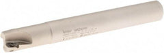 Iscar - 3/4" Cut Diam, 0.394" Max Depth of Cut, 3/4" Shank Diam, 6" OAL, Indexable Square Shoulder End Mill - AP..1003.., HM90 AP..1003.. Inserts, Cylindrical Shank, 90° Lead Angle, Series Heli2000 - Exact Tool & Supply