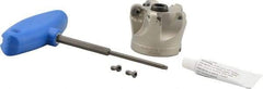 Iscar - 2" Cut Diam, 3/4" Arbor Hole, 0.343" Max Depth of Cut, 45° Indexable Chamfer & Angle Face Mill - 5 Inserts, O45MT\xB6R90MT\xB6S45MT\xB6S90MT Insert, Right Hand Cut, 5 Flutes, Series FCM - Exact Tool & Supply